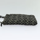 Coach Signature Shoulder Bag Canvas Black Silver Auth bs24655-3