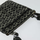 Coach Signature Shoulder Bag Canvas Black Silver Auth bs24655-6