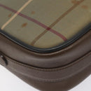 Burberrys Nova Check Shoulder Bag Canvas Beige Gold Auth bs24660-17