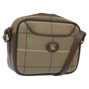 Burberrys Nova Check Shoulder Bag Canvas Beige Gold Auth bs24660-1