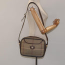 Burberrys Nova Check Shoulder Bag Canvas Beige Gold Auth bs24660-22