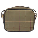 Burberrys Nova Check Shoulder Bag Canvas Beige Gold Auth bs24660-2