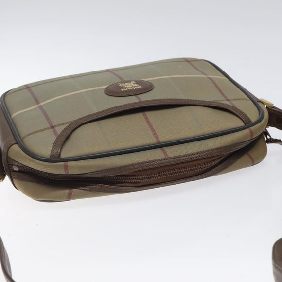 Burberrys Nova Check Shoulder Bag Canvas Beige Gold Auth bs24660