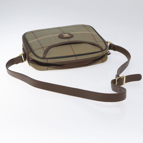 Burberrys Nova Check Shoulder Bag Canvas Beige Gold Auth bs24660