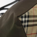 Burberrys Blue Label Hand Bag Nylon Khaki Auth bs24661-14