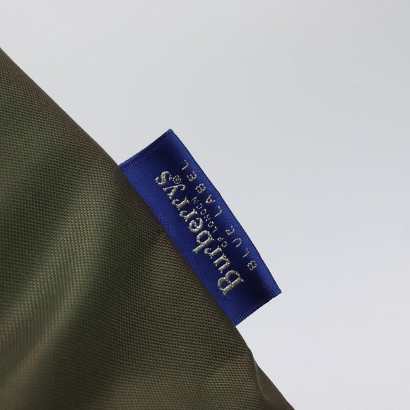 Burberrys Blue Label Hand Bag Nylon Khaki Auth bs24661