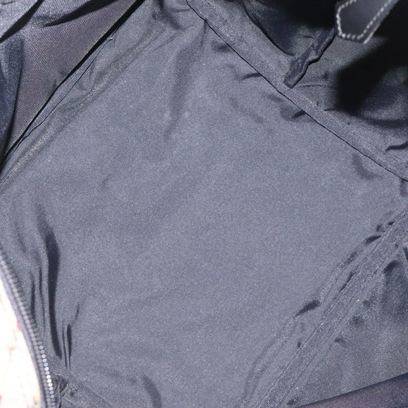 Burberrys Blue Label Hand Bag Nylon Khaki Auth bs24661