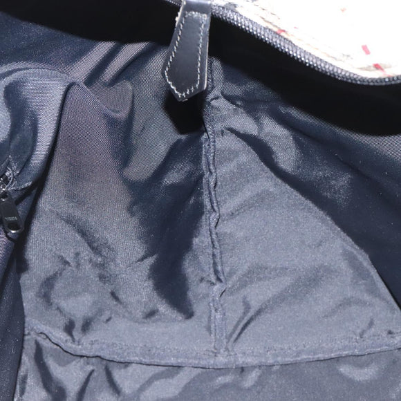 Burberrys Blue Label Hand Bag Nylon Khaki Auth bs24661