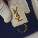 SAINT LAURENT Cabas Rive Gauche Hand Bag Leather Blue GNR400413 Auth bs24669-10