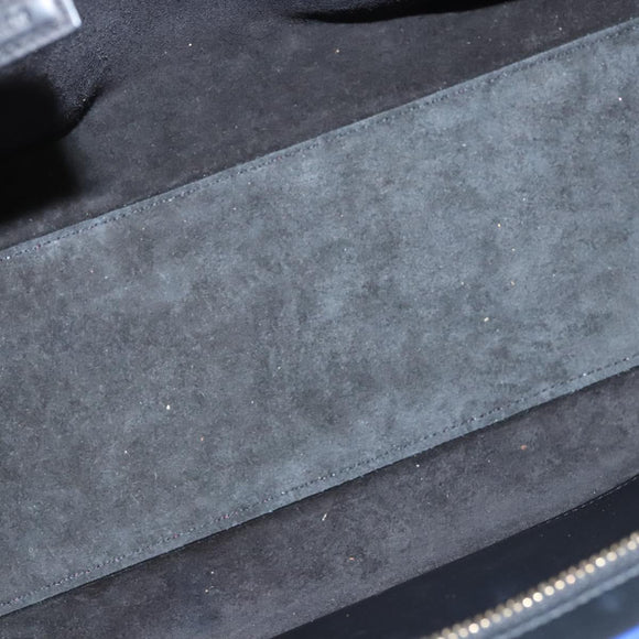 SAINT LAURENT Cabas Rive Gauche Hand Bag Leather Blue GNR400413 Auth bs24669