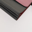 FENDI Hand Bag Leather 2way Gray Silver Auth bs24671-8