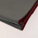 FENDI Hand Bag Leather 2way Gray Silver Auth bs24671-16