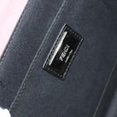 FENDI Hand Bag Leather 2way Gray Silver Auth bs24671-18