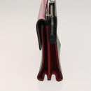 FENDI Hand Bag Leather 2way Gray Silver Auth bs24671-3