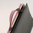 FENDI Hand Bag Leather 2way Gray Silver Auth bs24671-6