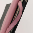 FENDI Hand Bag Leather 2way Gray Silver Auth bs24671-7