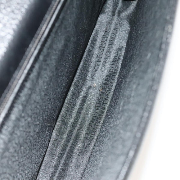 Gianni Versace Business Bag Leather Black Auth bs24674