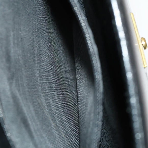 Gianni Versace Business Bag Leather Black Auth bs24674