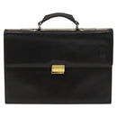 Gianni Versace Business Bag Leather Black Auth bs24674-13