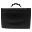 Gianni Versace Business Bag Leather Black Auth bs24674-2