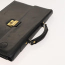 Gianni Versace Business Bag Leather Black Auth bs24674-6