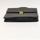 Gianni Versace Business Bag Leather Black Auth bs24674-5