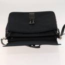 Gianni Versace Hand Bag Canvas 2way Black Silver Auth bs24675-11