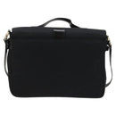 Gianni Versace Hand Bag Canvas 2way Black Silver Auth bs24675-2