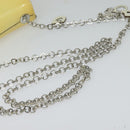 Salvatore Ferragamo Gancini Chain Shoulder Bag Enamel Yellow Silver Auth bs24676-7