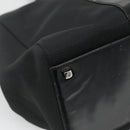 Salvatore Ferragamo Gancini Bag Canvas Leather Black Silver Auth bs24678-14