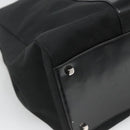 Salvatore Ferragamo Gancini Bag Canvas Leather Black Silver Auth bs24678-16