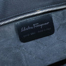 Salvatore Ferragamo Gancini Bag Canvas Leather Black Silver Auth bs24678-12