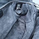 Salvatore Ferragamo Gancini Bag Canvas Leather Black Silver Auth bs24678-17