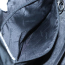 Salvatore Ferragamo Gancini Bag Canvas Leather Black Silver Auth bs24678-19