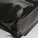 Salvatore Ferragamo Gancini Shoulder Bag Enamel Black Silver Auth bs24679-9