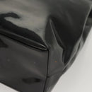 Salvatore Ferragamo Gancini Shoulder Bag Enamel Black Silver Auth bs24679-14