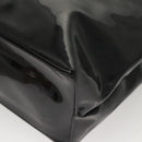 Salvatore Ferragamo Gancini Shoulder Bag Enamel Black Silver Auth bs24679-16