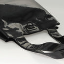 Salvatore Ferragamo Gancini Shoulder Bag Enamel Black Silver Auth bs24679-6