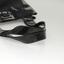 Salvatore Ferragamo Gancini Shoulder Bag Enamel Black Silver Auth bs24679-7