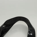 Salvatore Ferragamo Gancini Shoulder Bag Enamel Black Silver Auth bs24679-8