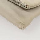 Jimmy Choo Chain Shoulder Bag Leather Gray Silver Auth bs24681-15