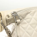 Jimmy Choo Chain Shoulder Bag Leather Gray Silver Auth bs24681-18