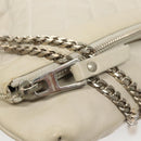 Jimmy Choo Chain Shoulder Bag Leather Gray Silver Auth bs24681-19