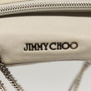 Jimmy Choo Chain Shoulder Bag Leather Gray Silver Auth bs24681-20