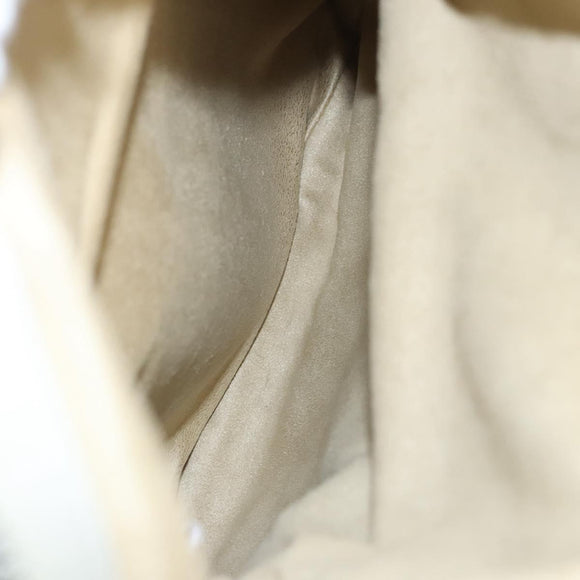 Jimmy Choo Chain Shoulder Bag Leather Gray Silver Auth bs24681