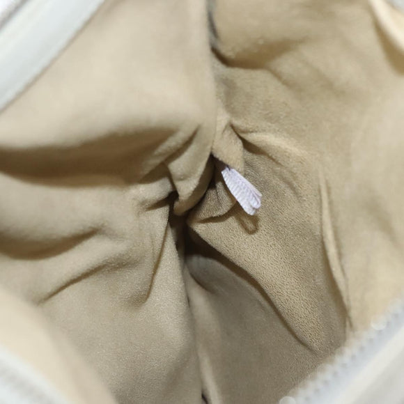 Jimmy Choo Chain Shoulder Bag Leather Gray Silver Auth bs24681