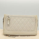 Jimmy Choo Chain Shoulder Bag Leather Gray Silver Auth bs24681-12