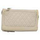 Jimmy Choo Chain Shoulder Bag Leather Gray Silver Auth bs24681-13