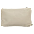 Jimmy Choo Chain Shoulder Bag Leather Gray Silver Auth bs24681-2