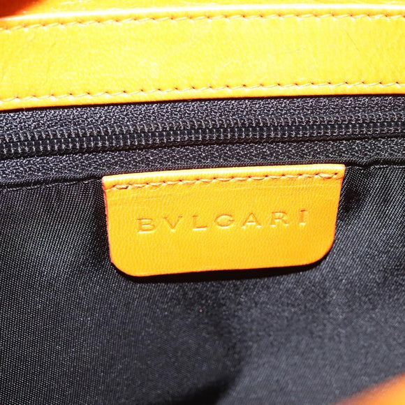 BVLGARI Shoulder Bag Canvas Black Silver Auth bs24682